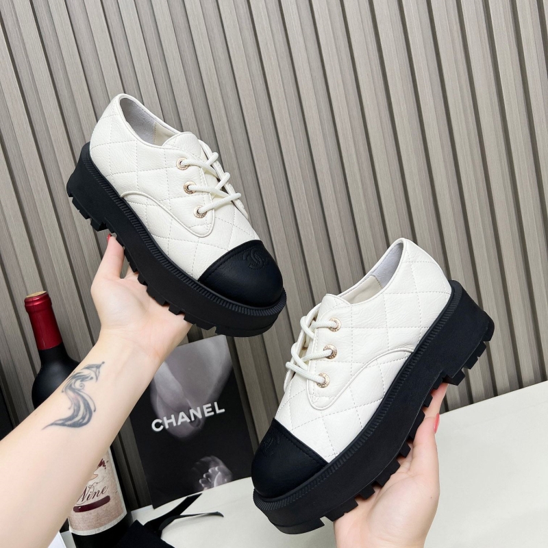 Ch*el leather shoes